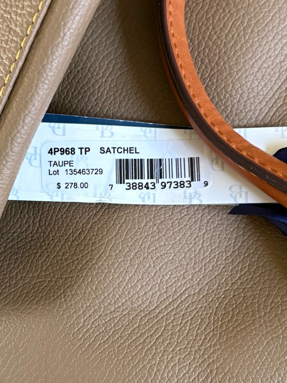 Dooney & Bourke Taupe Satchel Bag - Picture 7 of 7